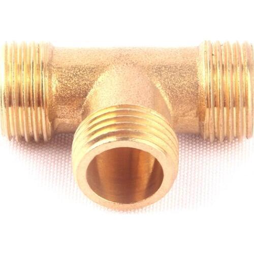 8pcs 1/2 Inch Male Thread Brass 3 Way Connector Garden Water Pipe Brass Tee Fitting/Adapter