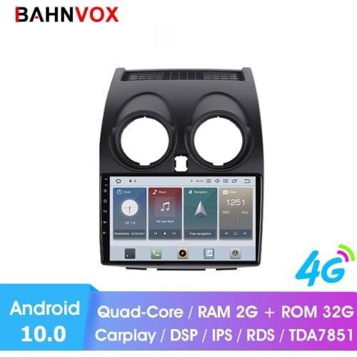 9" android 10.0 car gps dvd player for Nissan Qashqai 1 J10 2006-2013 car radio multimedia player navigation stereo headunit dsp
