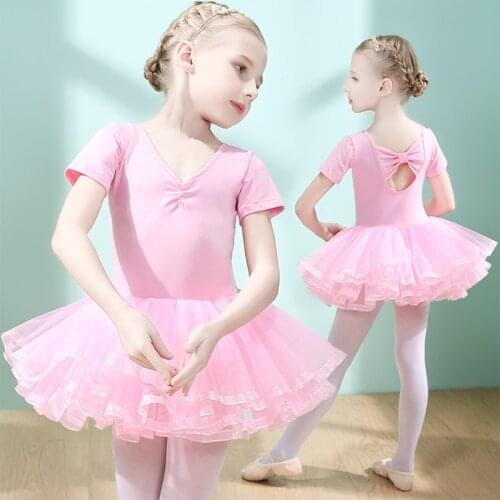 Girls Ballet Dress for Children Bowknot Dance Costumes Clothing Kids Ballet Skirt Gymnastics Leotard Dancewear
