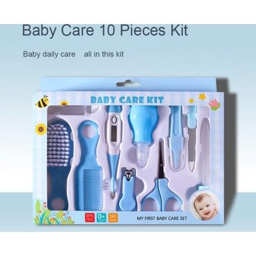 Safety 1st Baby Care 10-Piece Kit Nail Clippers Measure Dropper Newborn Grooming Set Nursery Infant Girl Boys Keep Clean Gift