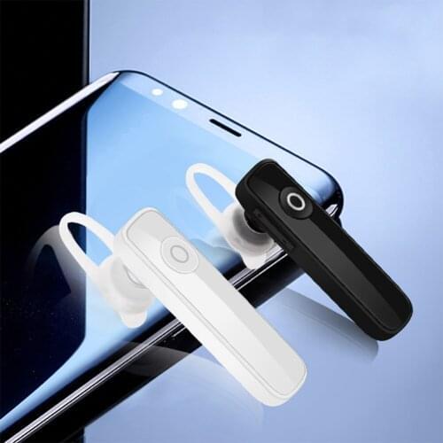 Portable Bluetooth Headset Long Standby With Mic Handsfree Wireless Bluetooth Earphone Headphones Black Ear Hook for Phone