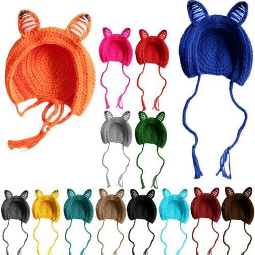 BomHCS Funny Gift Handmade Knit Fox Ear Hat For Women & Kids & Baby Animal Beanie Winter Warm Cap