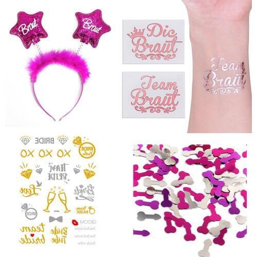 Hen Party Various Supplies Combination Team Bride To Be Wedding Shower Hen Night Party Decorations Bachelorette Party Supplies