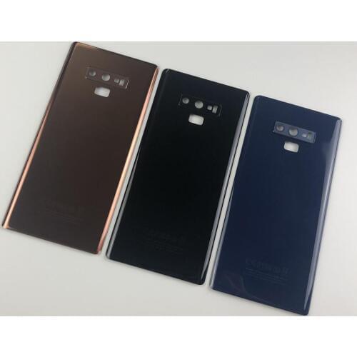 For Samsung Galaxy Note9 Note 9 N9600 SM-N9600 Housing Battery Cover Glass Back Cover+Camera Lens Cover+Sticker Glue
