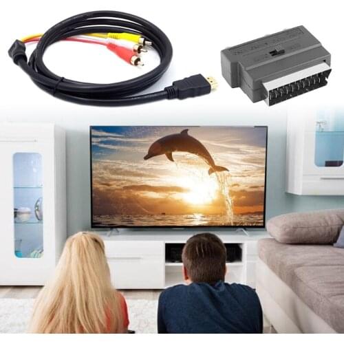 High-definition Cable To 3RCA Set-top Box TV To AV 1.5m Video Cable Adapter Connector Kit J60A