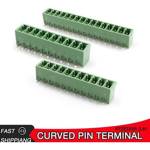 KF2EDGR-3.81 pluggable terminal block 3.81mm mini pcb connector 9P 10P 11P 12P 13P 14P 15P 16P angle seat