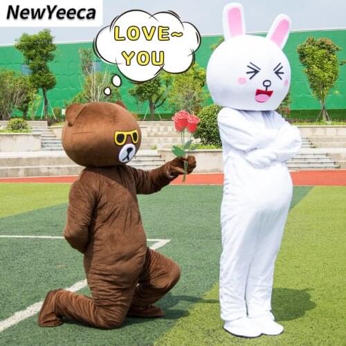 Teddy Bear Cartoon Doll Mascot Cosplay Costume Suit Adult Halloween Party Game Dress Clothing Advertising Carnival Easter