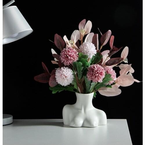 Creative Bust Ceramic Body Vase Home Gardening Decoration Flower Arrangement Art Vase