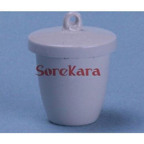 Lab high quality Porcelain Crucible 200ml Ceramic crucible With Cover