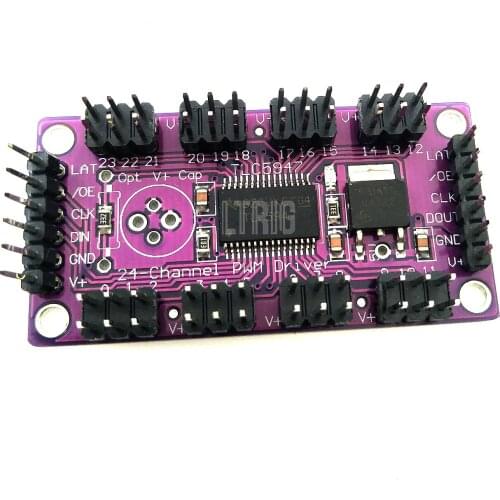 LTRIG custom 1Pcs TLC5947 12bit PWM Pulse Width Modulation 24 Output Channels LED Driver Module