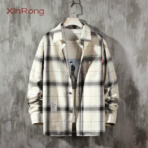 Spring and autumn new Korean shirt mens lapel long-sleeved trendy shirt social jacket cardigan casual fashion street loose top