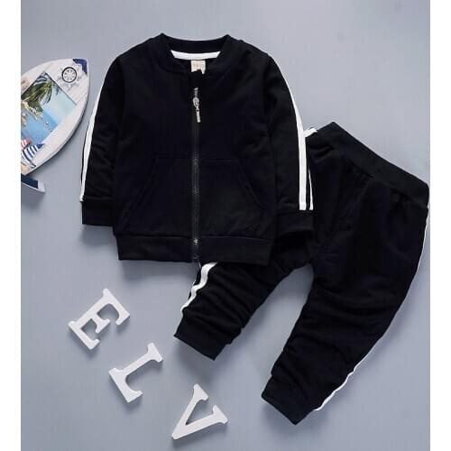 Baby Boy Clothes 18-24 Months Long Sleeve With Zipper Jacket + Pants 2PCS Infant Clothing Kids Bebes Jogging Suits Tracksuits