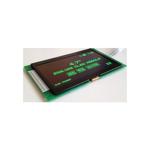4.7 inch Big Size SPI Green PM OLED Module SSD1322 Drive IC 256*128 8Bit Parallel Interface 3.3V