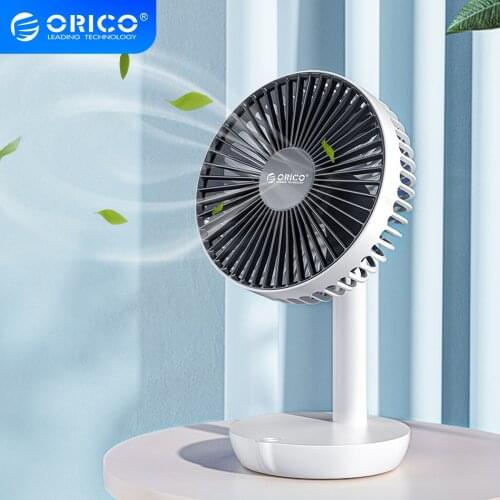 ORICO USB Desk Fan Silent 5 Speed 4000mAh Air Cooler Summer USB Table Fan Two-way Emergency Charging for Office Home