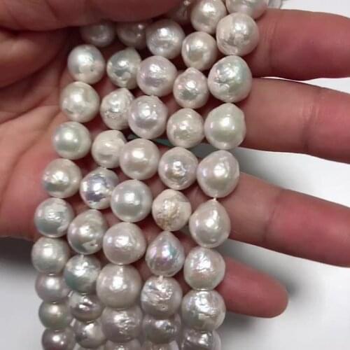 10mm Cultured Edison Freshwater Pearls Loose Nucleated Loose Pearl Strand