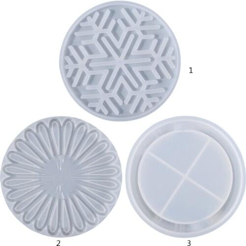 Coaster Epoxy Resin Mold Round Cup Mat Storage Box Silicone Mould DIY Crafts Ornaments Home Decorations Casting Tools