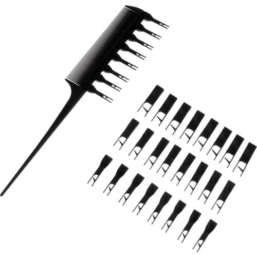 Pro Barber Dual Sides Foiling Hair Comb Rat Tail Fine Tooth Sectioning Brush