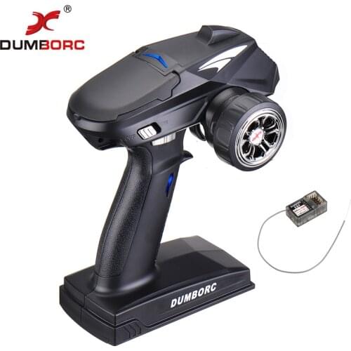 DUMBORC X4 4CH 2.4ghz RC Radio Transmitter and Receiver RC Car Remote controller Distance 400m-500m for RC Boat Tanks 4 Channel