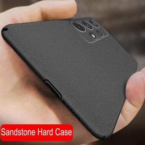 Slim Case For Samsung S20 FE S21 Plus Note 20 Ultra S10 A51 A71 A52 A72 A22 A32 Sandstone Matte Silicone Anti-skid Soft Cover