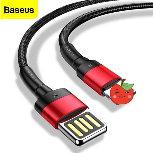 Baseus USB Cable For iPhone 12 Mini 11 Pro Max XS XR X 8 7 6 6s Plus 5 5S iPad 2.4A Fast Charging Charger Data Cord Phone Cables