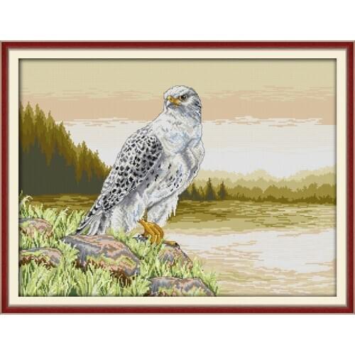 Everlasting Love Falcon Chinese Cross Stitch Kits Ecological Cotton Clear Stamped 11 14CT DIY Gift Wedding Decoration For Home