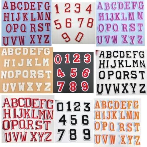 Embroidered Small English Letter Patches for Iron-on Clothing Colorful Patch Numbe Sticker Badge Applique Patch Accessories