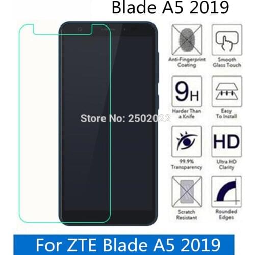 Protective Film For ZTE Blade A5 2019 Tempered Glass On For ZTE Blade A 5 2019 5.45" 9H Screen Protector Phone Cover