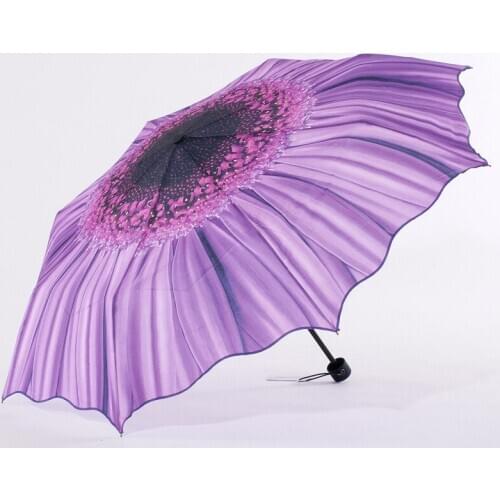 Sunflower Umbrella Rain Women Sun Protection Anti-uv Umbrellas Car Kids Windproof Folding Umbrellas Parasol Fro Lovers Gifts
