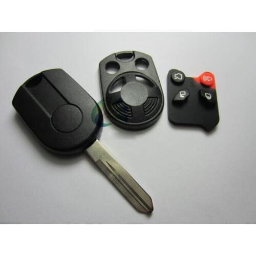 10PCS/LOT FOR FORD RAPTOR EXPLORER KEYLESS ENTRY FOB CASE CAR ALARM 4 BUTTONS REMOTE KEY SHELL WITH FO38 BLADE + FREE SHIPPING