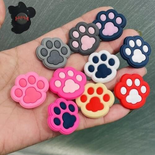 10PCS PVC Cute Cartoon Fridge Magnets Colourful Cat Paw Print Dog Paw Print Refrigerator Magnetic Sticker Children Gifts Note