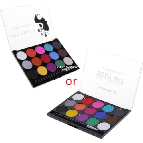15 Colors Body Paint Makeup Facial Painting Water Ink Oil Graffiti With Brush Dropship