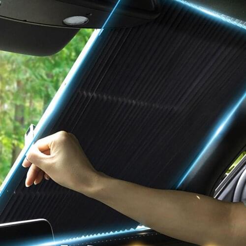 2/4Pcs Car Window Sunshade Visor Magnetic Folding Windshield Sunscreen Curtain