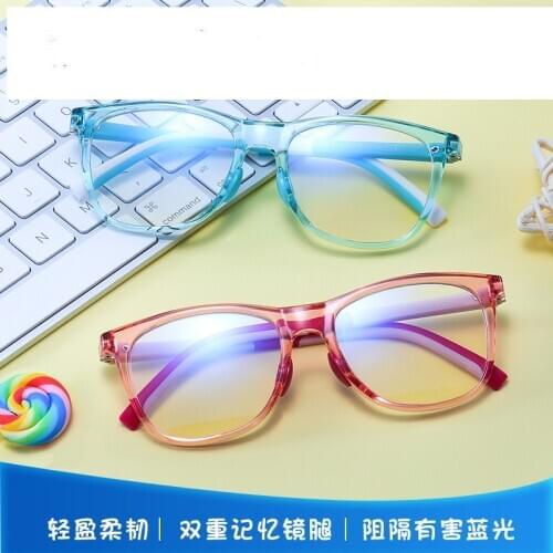 2PCS Anti Blue Light Blocking Glasses Kids Frame Fashion Square Glasses Acetate Clear Lens UV400 Computer Children Eyeglasses NX