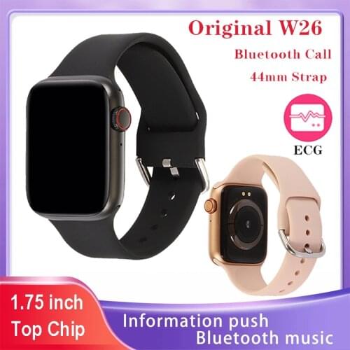 2021 Original W26 Smart Watch 1.75 Inch Mens and Womens DIY Dial Wireless Charger Thermometer for Android IOS