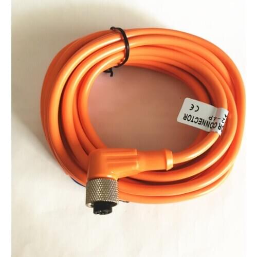 5m cable M12 NPN /PNP NO+NC 4 wires /pins Female angle female plug sensor connector female linker couple orange color