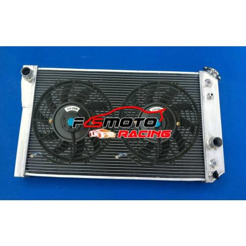 Aluminum Radiator For Chevrolet Chevy Corvette C4 S10 Blazer V8 Conversion 5.7L 1984-2002 Pickup Truck 350 & OR With Fan