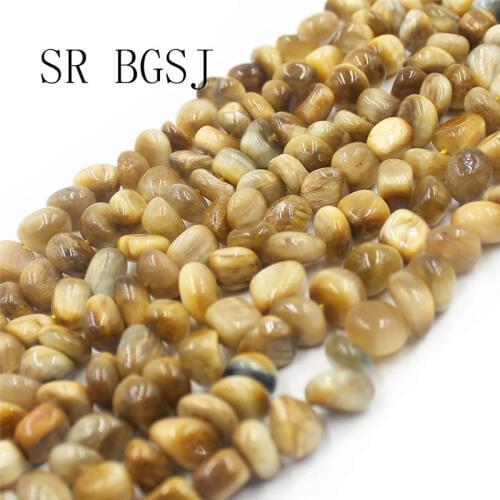 Free Shipping 10-11mm Irregular Gems Potato Freeform Shape Natural Stone Gold Tigers Eye Beads Diy Bracelet Strand 15"