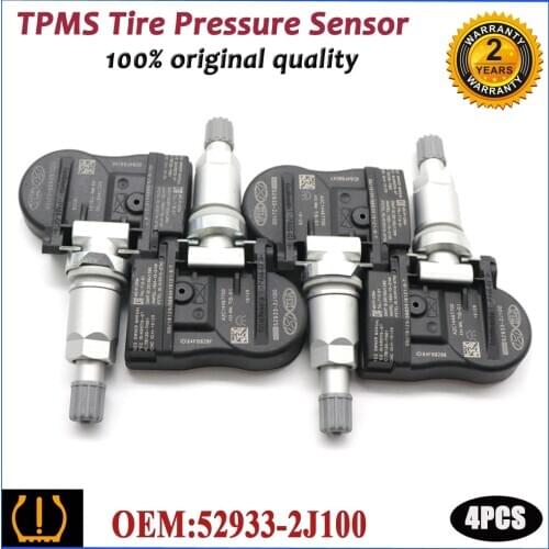 Tire Type Pressure Monitor System Sensor 52933-2J100 For Hyundai Solaris Verna Accent Kia Rio Sorento Ceed Genesis G80 433Mhz