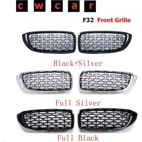 For BMW 4 Series F32 F33 F36 F80 M3 F82 F83 M4 New Style Diamond Front Bumper Racing Grills 2008