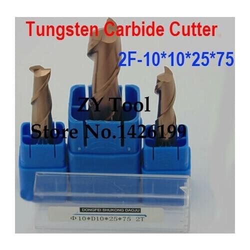 Cnc cutter tool tungsten alloy milling cutter HRC60 2F*10*10*25*75,CNC machine, milling machine, CNC milling tools, Nc tool