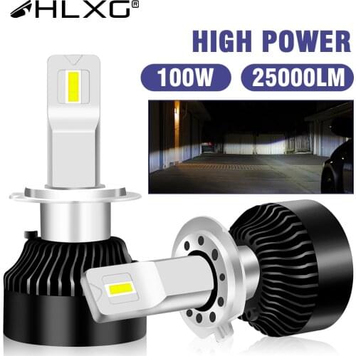 HLXG h7 led canbus 3570 led 25000LM headlight car Light h4 LED luces 9012 9005 9006 HB3 HB4 H1 H8 H9 H11 6500K CSP bulb lamp 12V
