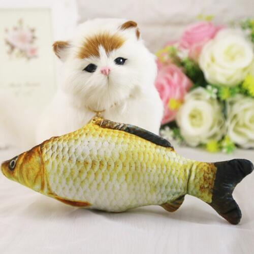 1PC Funny Cute Squeak Toys For Cat Simulation Fish PP Cotton Padded Pet Sound Toy Interactive Cat Kitten Toys Cat Supplies