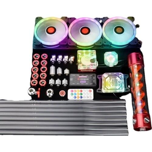 PC water cooling kit for AMD CPU AM4 socket PETG tube liquid cooling system 360mm radiator RGB support