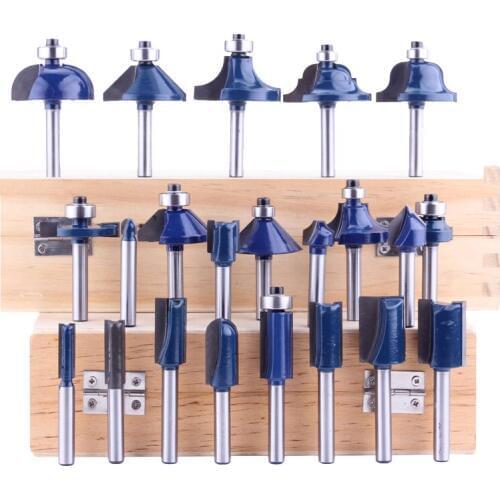 1pcs 1/4" Shank wood router bit Straight end mill trimmer cleaning flush trim corner round cove box bits tools Milling Cutter