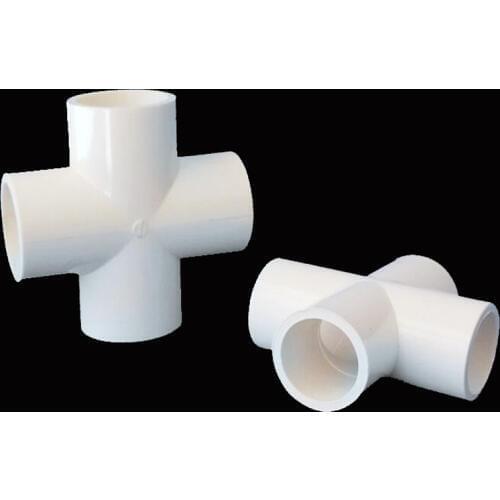 20/25/32/40mm PVC Pipe Cross Connector Garden Irrigation System Parts Tube 4 Way Adapter Fish Tank Supplies