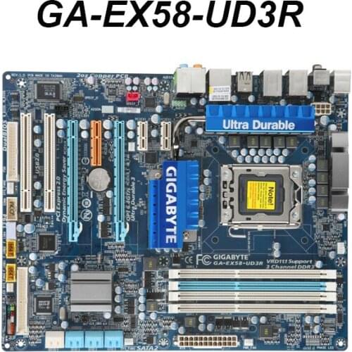 For GIGABYTE GA-EX58-UD3R X58 All Solid State Motherboard EX58-UD3R LGA 1366 DDR3 Used Mainboard