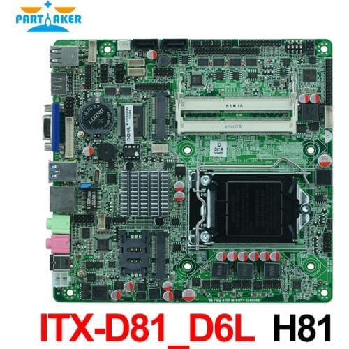 DC 12V -19V Single power supply motherboard with1* RJ-45 LAN ,1*LVDS All-in-One motherboard