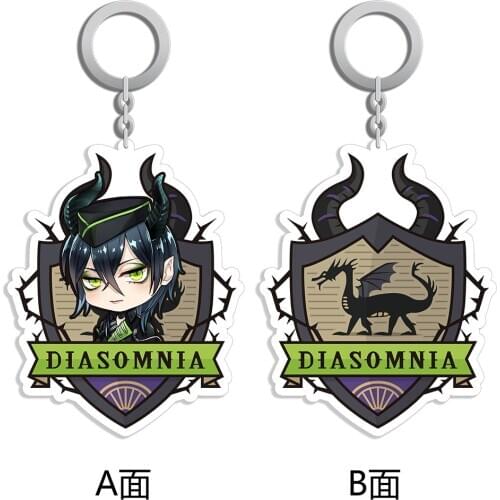 NEW anime Cosplay accessories Twisted Wonderland Malleus Draconia Double-Side Acrylic Toys Keychains