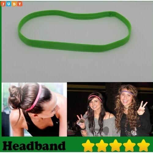 Whole sale mini sport elastic headband custom logo custom color headband with silicon to keep in head