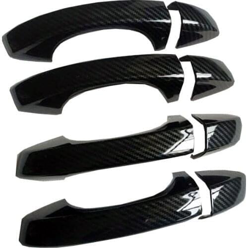 Plastic Imitation Carbon Fiber Door Handle Cover Trim Suitable for Volkswagen Vw T-roc Troc T Roc R Line 2019 2020 Accessories